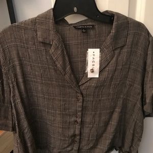 Kendall and Kylie plaid shirt
